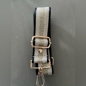 Pom Pom London Black and Gold Crossbody Strap